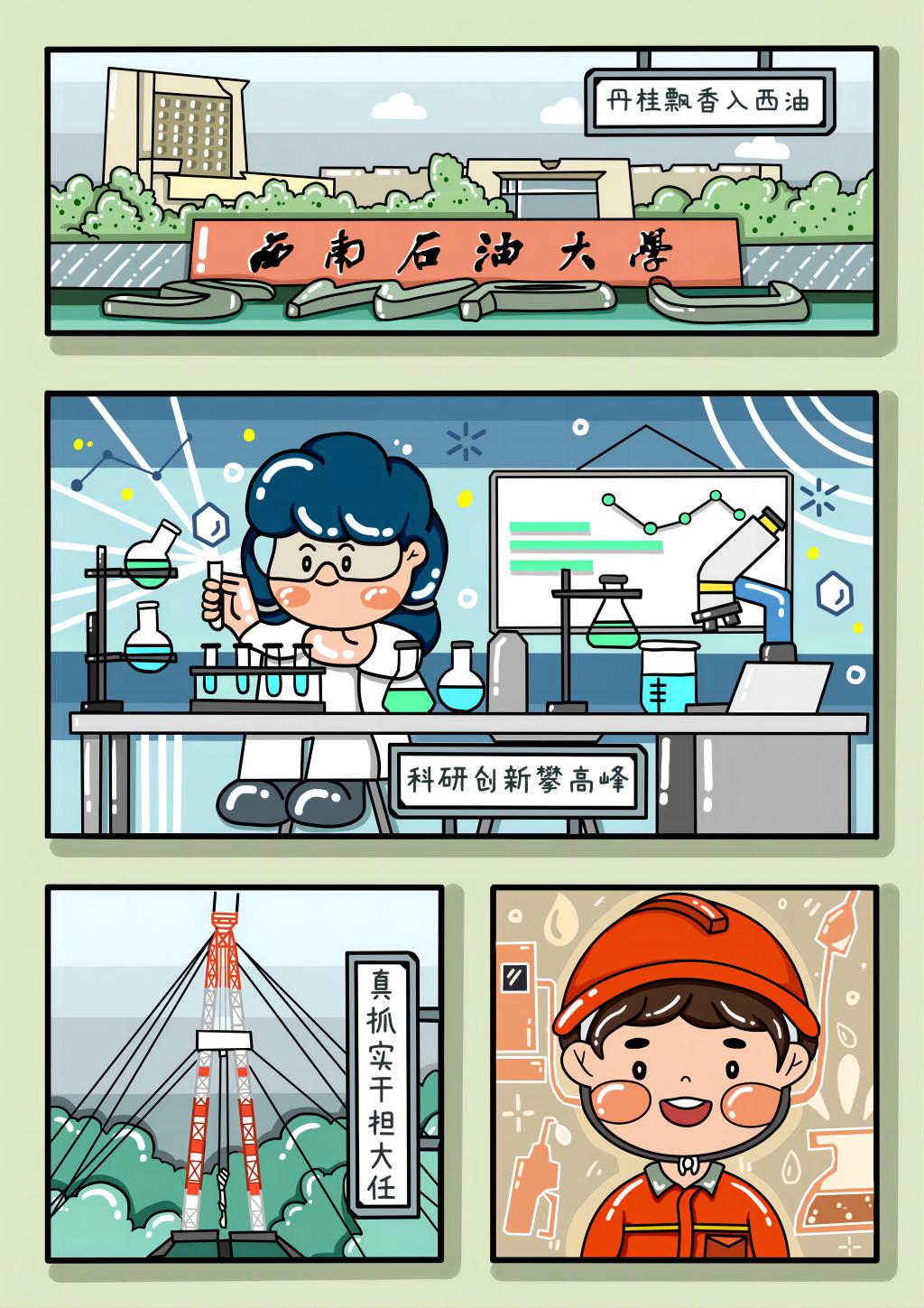 扬石油之魂，开能源之花—第一集（阅读顺序从左到右）